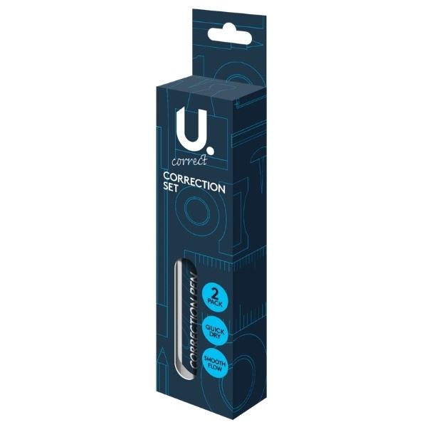 U. CORRECT CORRECTION FLUID PEN SET 2/PK. P2361