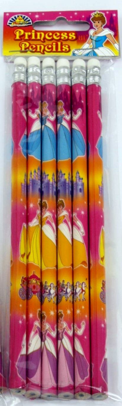 PRINCESS THEME PENCILS WITH ERASER - 1 PACK. PL150162