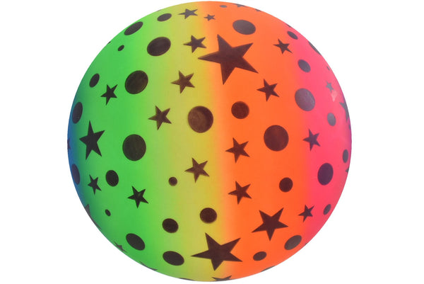 9 RAINBOW STARS & MOONS BALL - DEFLATED IN NET BAG. TY1025