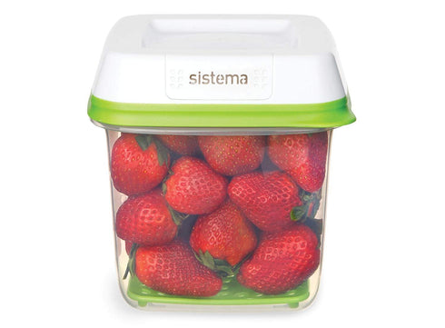 SISTEMA MEDIUM SQUARE FRESHWORKS ASSORTED COLOUR LID. S53110