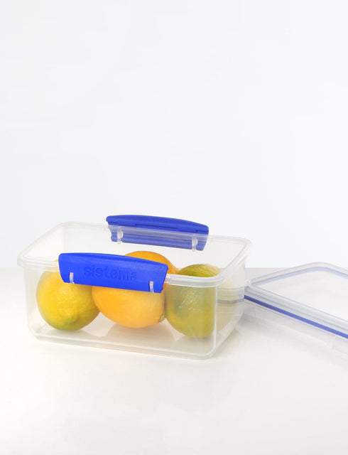 SISTEMA KLIP IT CLEAR FOOD STORAGE CONTAINER WITH BLUE CLIPS 1 LTR. SIS1600
