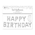 Silver Birthday Balloon - EUROWRAP Happy Birthday Foil Decoration