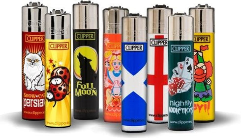 Clipper Lighters Bulk 40-Pack - Assorted Random Designs
