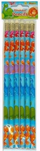 DINOSAUR FULL LENGTH PENCILS.ERASER TOP - 1 PACK. 150177