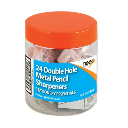 Metal Pencil Sharpeners - TIGER 24 PCS in Tub | T301804