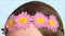 PINK DAISY FLOWER HAIRBAND SPRING EASTER FANCY DRESS. DP06426_PINK