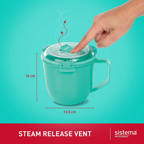 SISTEMA MICROWAVE SOUP MUG PLASTIC 900 ML - ASSORTED COLOUR. SIS21141
