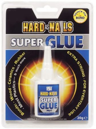 Super Glue Strong - HARD AS NAILS 20 GM Adhesive 1511111B