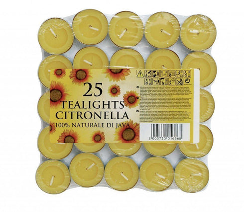 PRICES CITRONELLA TEALIGHTS 25/PK. SUN202518 016668