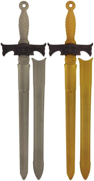 Knight Sword Toy - Assorted Gold/Silver 66cm for Play & Costume
