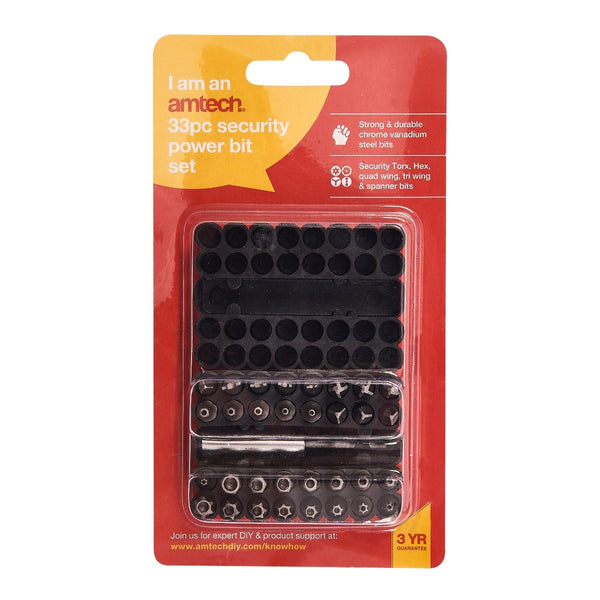 Security Bit Set - AMTECH 33 PCS AML3350 Power Tool Kit