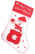 BABYS 1ST FIRST CHRISTMAS / XMAS SANTA STOCKING 40CM X 26CM WITH SNOWMAN. 9525W
