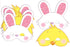 6 EASTER BUNNY CHICK MASK WITH RUBBER BANDS. EW19314