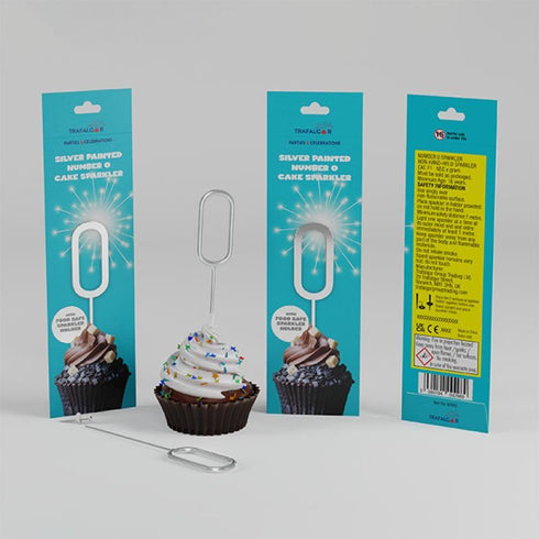 TRAFALGAR SILVER PAINTED CAKE SPARKLER - NO 0. CR-92989