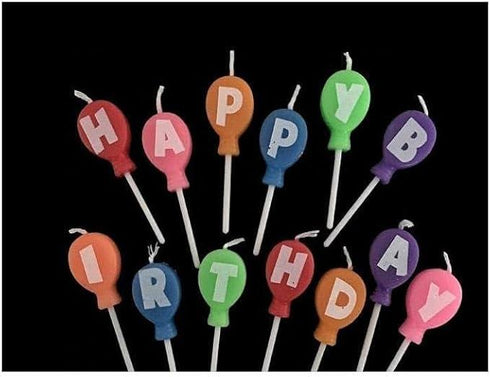 GSD HAPPY BIRTHDAY BALLOON SHAPE PARTY CANDLES. 941650