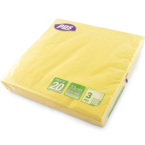 Light Yellow Napkins 3 Ply 33cm - PPS99102 Premium Quality