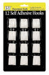 Self Adhesive Hooks - 12 Pack Easy Install 1511042A-36