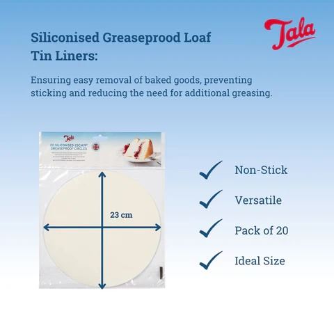 TALA SILICONISED GREASEPROOF CIRCLES 23CM 20/PK. 10A05223