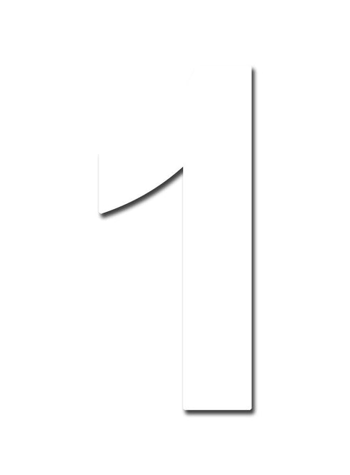 Wheelie Bin Number Sticker - High Visibility No.1 | ROWAN