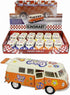 VW CAMPERVAN PEACE LOVE 1:32 SCALE DIECAST TOY CAR. TY4226