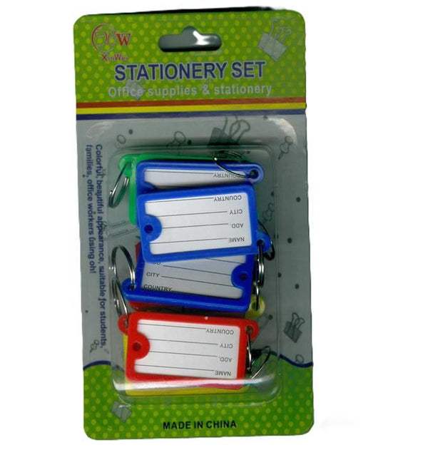 Keyring Tags Assorted Colours 10-Pack - JL4992