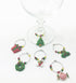 Christmas Wine Glass Charms - Festive Table Decorations