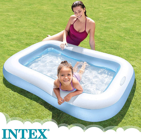 INTEX 57403NP SOFT RECTANGULAR BABY POOL 65.5" X 39.5" X 10". TY695 57403NP