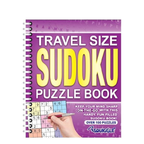 SQUIGGLE TRAVEL SIZE SUDOKU PUZZLE BOOK. P2936