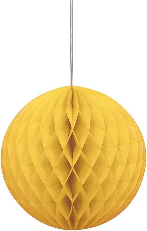 Yellow Honeycomb Pom Pom 8 Inch - Brighten Your Parties | UNI64251