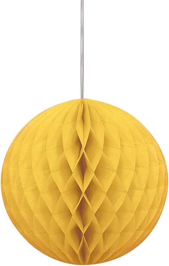 Yellow Honeycomb Pom Pom 8 Inch - Brighten Your Parties | UNI64251