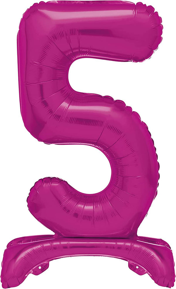 Giant Number 5 Balloon - 76cm Hot Pink Foil | UNI12875