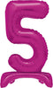 Giant Number 5 Balloon - 76cm Hot Pink Foil | UNI12875