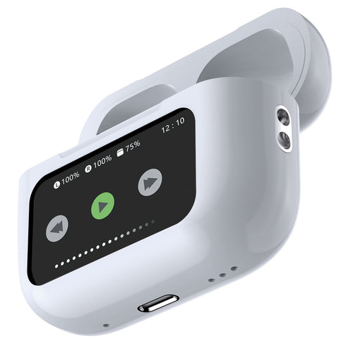 AV:LINK EAR SHOTS TRUE WIRELESS EARPHONES WITH CHARGING CASE AND LED TOUCH SCREEN. 100.578UK