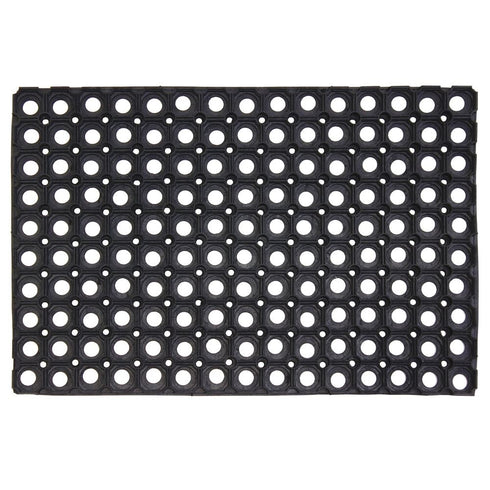 Heavy Duty Door Mat - JVL Rubber Ring Entrance Mat 40x60cm