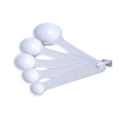 Plastic Measuring Spoons Set - 5 White AP7838