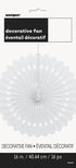 White Paper Fan Decoration 40cm - Elegant Party Decor | UNI64267