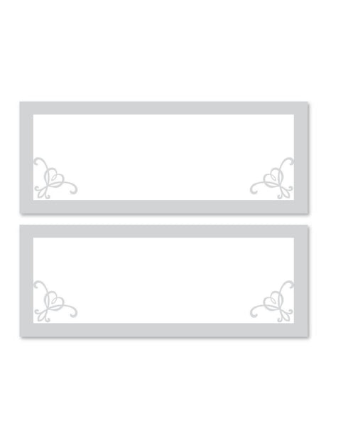 Silver Place Cards - Elegant Table Setting | 24 Pack 947949