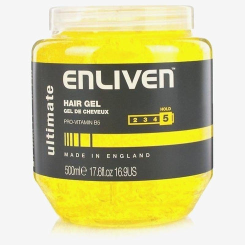 ENLIVEN HAIR GEL WITH PRO VITAMIN B5 FOR ULTIMATE HOLD 250ML YELLOW. 502153