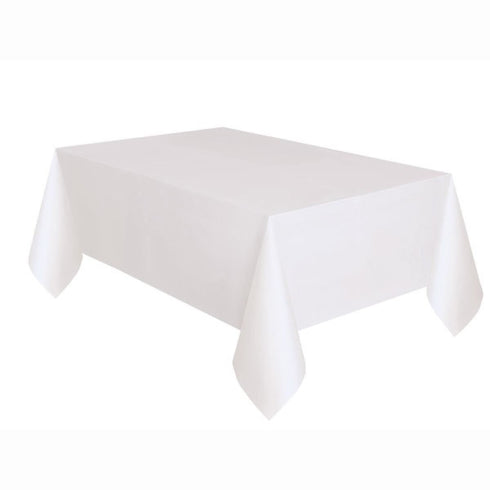 Plastic Table Covers - Caroline Frostywhite Rectangle 54x108cm