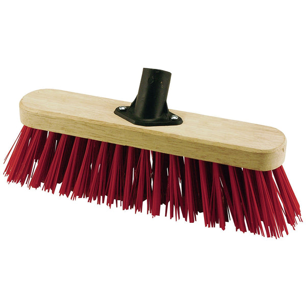 Stiff Broom Head - ELLIOTT FSC Red, Durable Cleaning Tool