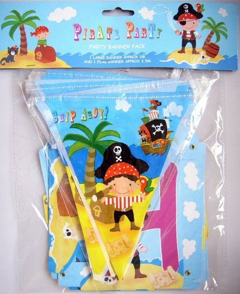 Pirate Party Banner Pack - Decorate with Themed Banners & Flags