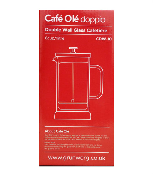 Cafetiere Coffee Maker - GRUNWERG CAFE OLE DOPPIO 8 Cup 1L
