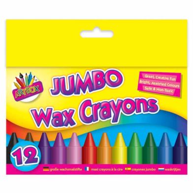 Jumbo Wax Crayons - ARTBOX 12 Pack TA5073 for Creative Fun