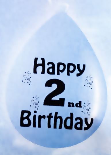 10 HAPPY 2ND BIRTHDAY MULTICOLOUR BALLOONS. BO102