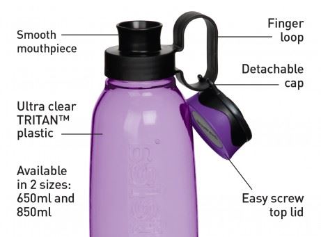 SISTEMA TRAVERSE TRITAN BOTTLE ASSORTED COLOURS 650 ML. SIS665