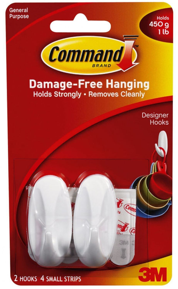 COMMAND DESIGNER SMALL HOOKS 2/PK. 17082 769090