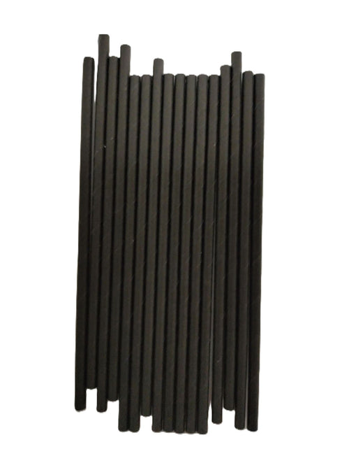 Biodegradable Paper Straws - Eco-Friendly Jumbo 250/PK Black