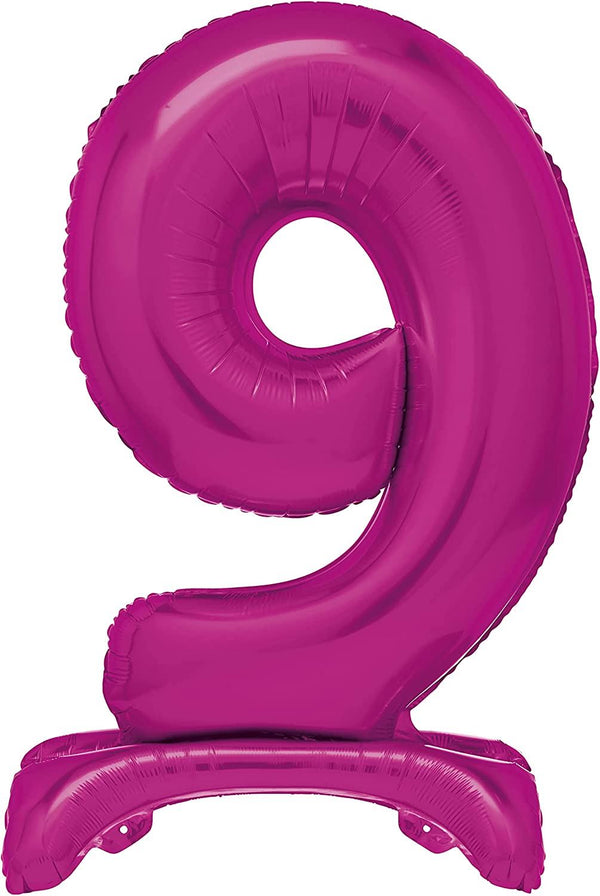 Giant Number 9 Balloon - 76cm Hot Pink Foil | UNI12879