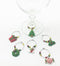 Christmas Wine Glass Charms - Festive Table Decorations