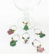 Christmas Wine Glass Charms - Festive Table Decorations